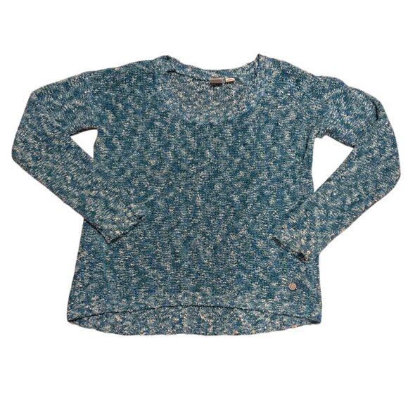 Roxy Sweater Blue Womens Knit Long Sleeve Casual Fit Size Medium - Picture 1 of 8